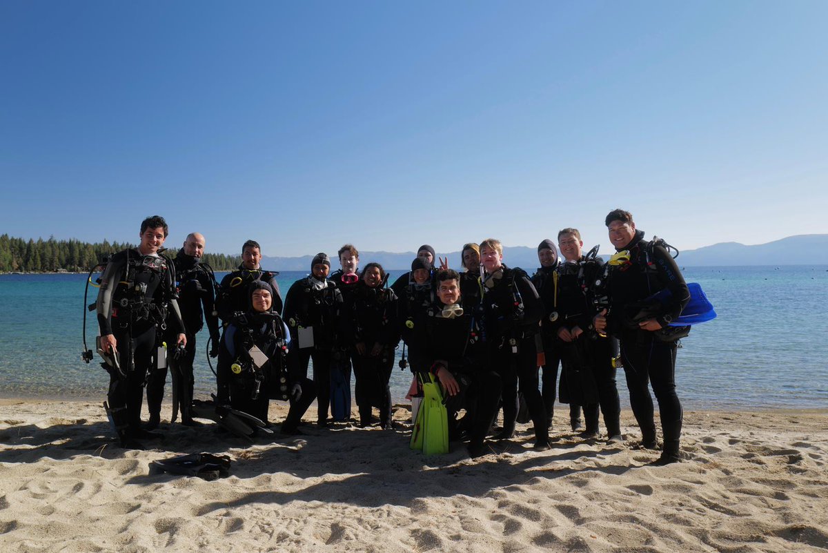 Cal_Maritime's tweet photo. Over the past two weekends, Associated Students of #CalMaritime took a scuba trip to Lake Tahoe where 12 students and 2 faculty earned their Open Water Scuba Certifications, equipping them with the skills to explore underwater environments safely! π€Ώπ
πΈ Professor Joel Aldrich https://t.co/kXJubY9u1w