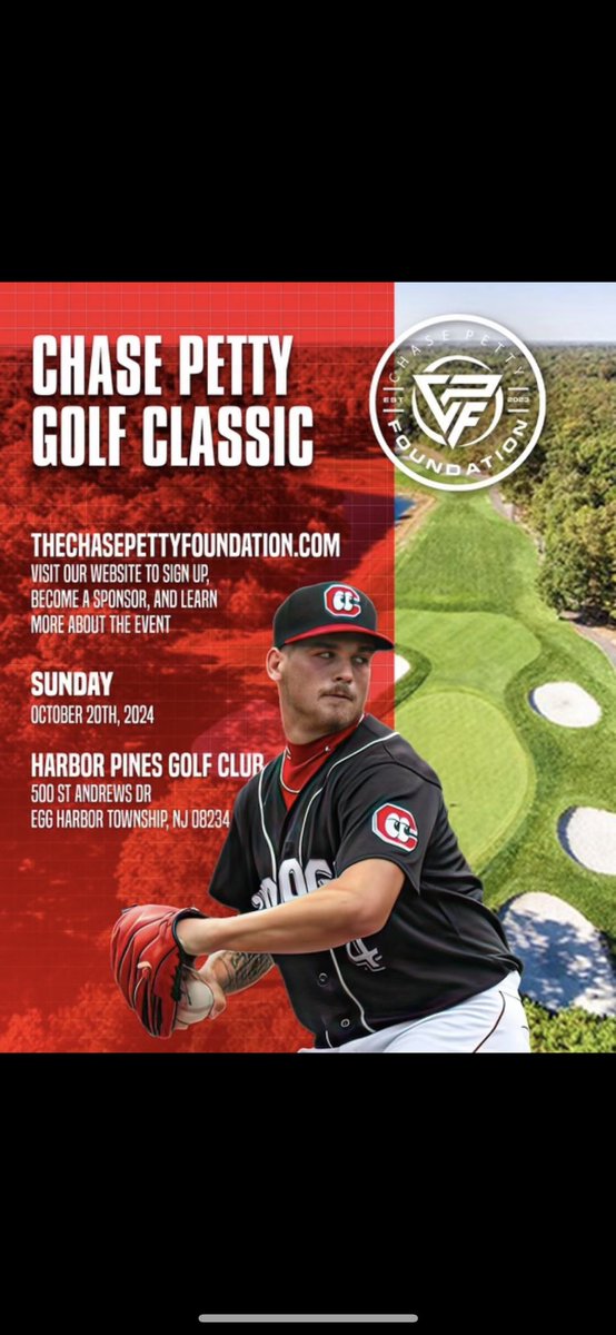 Mainland Baseball (@mrhs_baseball) on Twitter photo Looking forward to supporting <a href="/ChasePetty11/">Chase Petty</a> in his inaugural golf outing! Sign up at thechasepettyfoundation.com Looking forward to supporting <a href="/ChasePetty11/">Chase Petty</a> in his inaugural golf outing! Sign up at thechasepettyfoundation.com