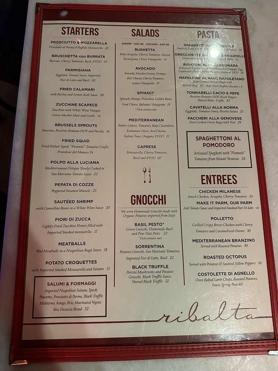 CarlosMaslaton's tweet photo. Precios esta noche de restaurante napolitano de Nueva York, de calidad. Repito, de Nueva York, lo más caro del mundo. O sea digamos, estamos liquidados en Argentina con el tipo de cambio artificial de Caputo y Milei. De mi parte, que se jodan todos. https://t.co/7vuQTLwlU0