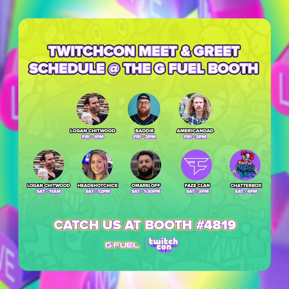 💜 RT IF U LUV #TwitchCon, #GFUEL AND AMAZING PEOPLE!