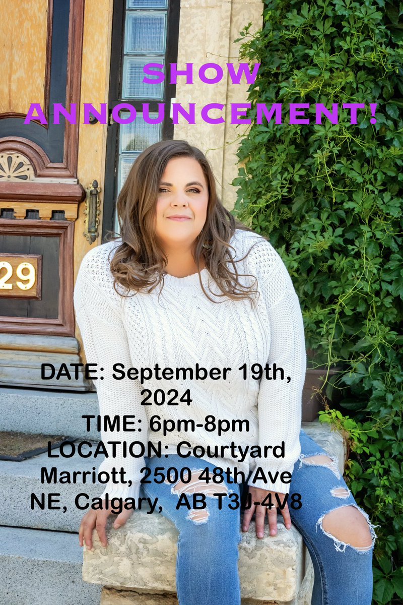 Sarah_Curle's tweet photo. Come on down to the @courtyardcalgaryairport on September 19th to check out John Thiel and I will be playing from 6pm-8pm! 
📷 By #TinyFeetPhotography
#AlbertaMusic #CountryMusicAB #Singer #Songwriter #Performer #Artist #LiveMusic #CountryMusic #FYP #Calgary #YYC #Alberta #Canada https://t.co/8n34NzJUNo
