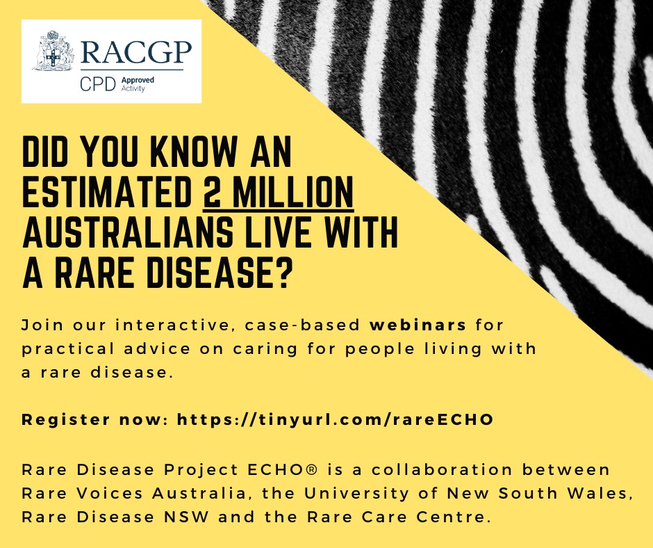 🌟 Rare Disease Project ECHO® is back! These sessions offer valuable insights for all HCPs

🗓️ Upcoming topics:
Sept 19: Mental Health and wellbeing
Oct 17: Achieving Early Diagnosis
Nov 7: Innovative Clinical Trials
Dec 5: Clinical Yarning

Register: airtable.com/app0tq9TK3DSMk…