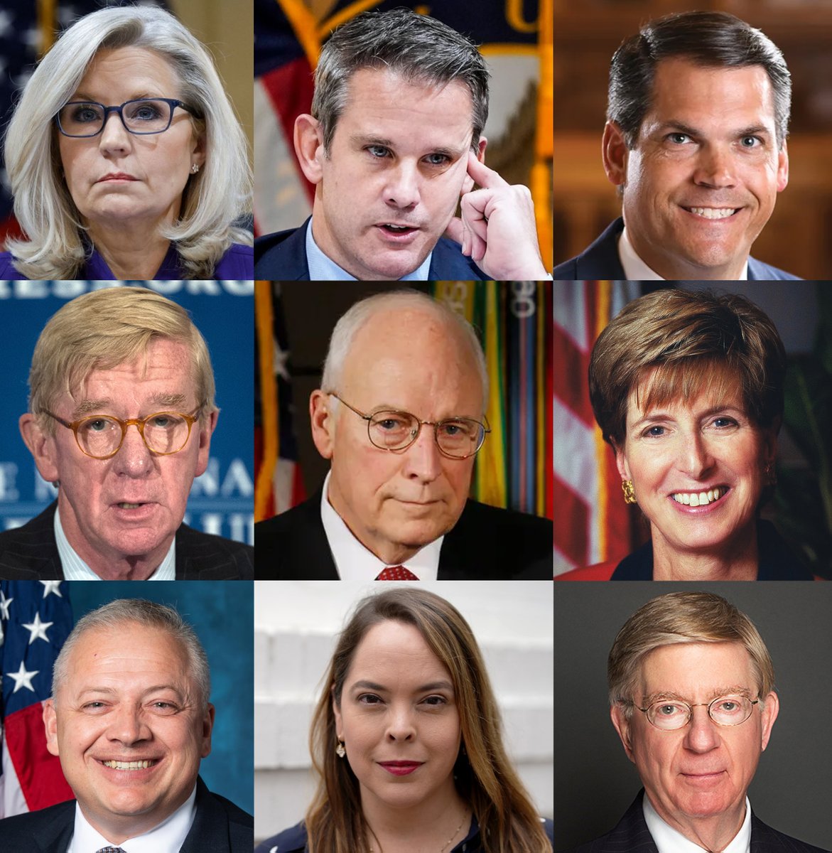 Let's just take a moment to tally the prominent Republicans who REFUSE to endorse trump, and instead endorsed Kamala Harris:

- Liz Cheney
- Dick Cheney
- George Will
- Former Rep. Adam Kinzinger
- Former Rep. Denver Riggleman
- Former Massachusetts Gov. Bill Weld
- Former New