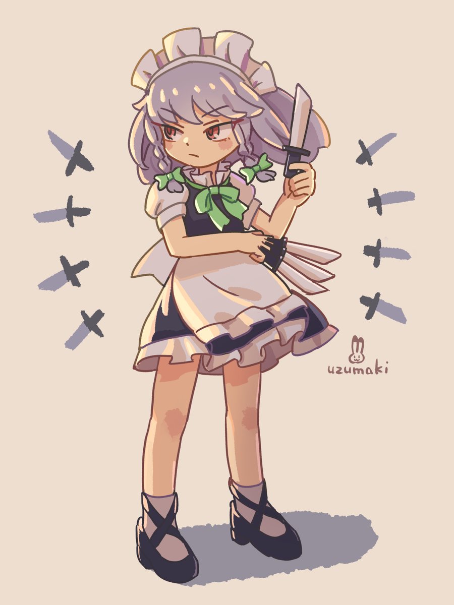 OsushiUzumaki's tweet image. 十六夜咲夜🌕🍴🏰
#東方Projectイラスト