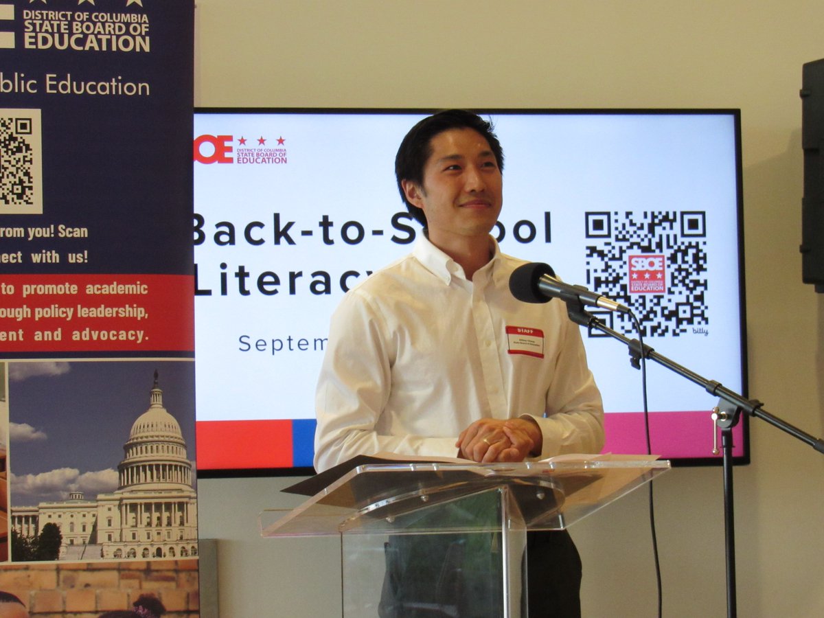 Allister Chang (@allistersboe) on Twitter photo September is National #Literacy Month.
In DC, only 26% of 4th grade students performed at or above the proficient level on the NAEP reading exam.
Thank you <a href="/MayorBowser/">Mayor Muriel Bowser</a> <a href="/ChmnMendelson/">Phil Mendelson</a> <a href="/CMBrookePinto/">Councilmember Brooke Pinto</a> for partnering with the <a href="/DCSBOE/">DC State Board of Ed</a> to implement evidence-based reforms! September is National #Literacy Month.
In DC, only 26% of 4th grade students performed at or above the proficient level on the NAEP reading exam.
Thank you <a href="/MayorBowser/">Mayor Muriel Bowser</a> <a href="/ChmnMendelson/">Phil Mendelson</a> <a href="/CMBrookePinto/">Councilmember Brooke Pinto</a> for partnering with the <a href="/DCSBOE/">DC State Board of Ed</a> to implement evidence-based reforms!