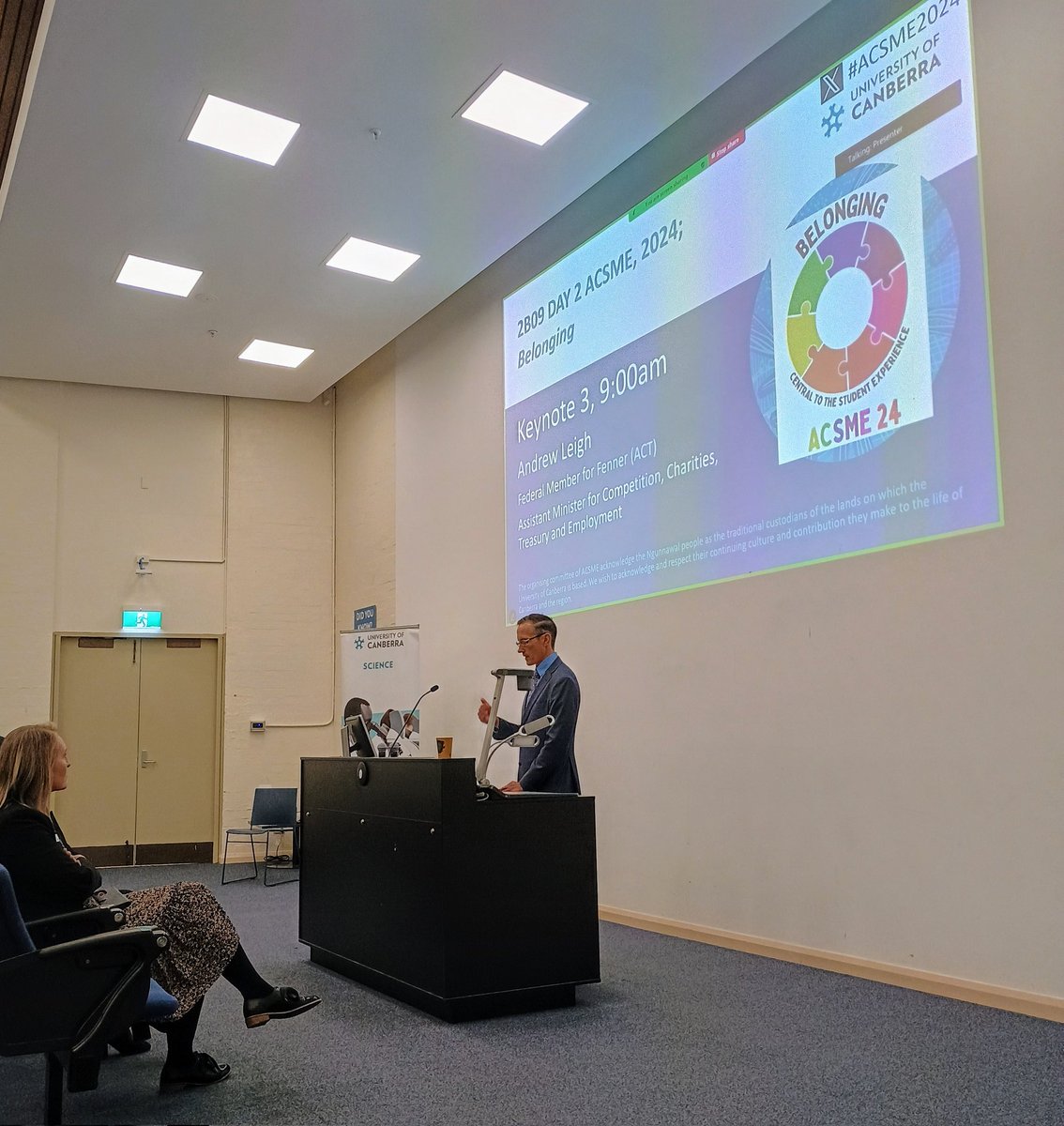 hwithonel's tweet image. Dear @UCSciTech students, some of your conveners are running #ACSME2024 where @ALeighMP is speaking of the importance of data literacy in the era of misinformation, and it's use to enhance wellbeing. We're so glad you're with us @UniCanberra on your #science and #maths journeys.