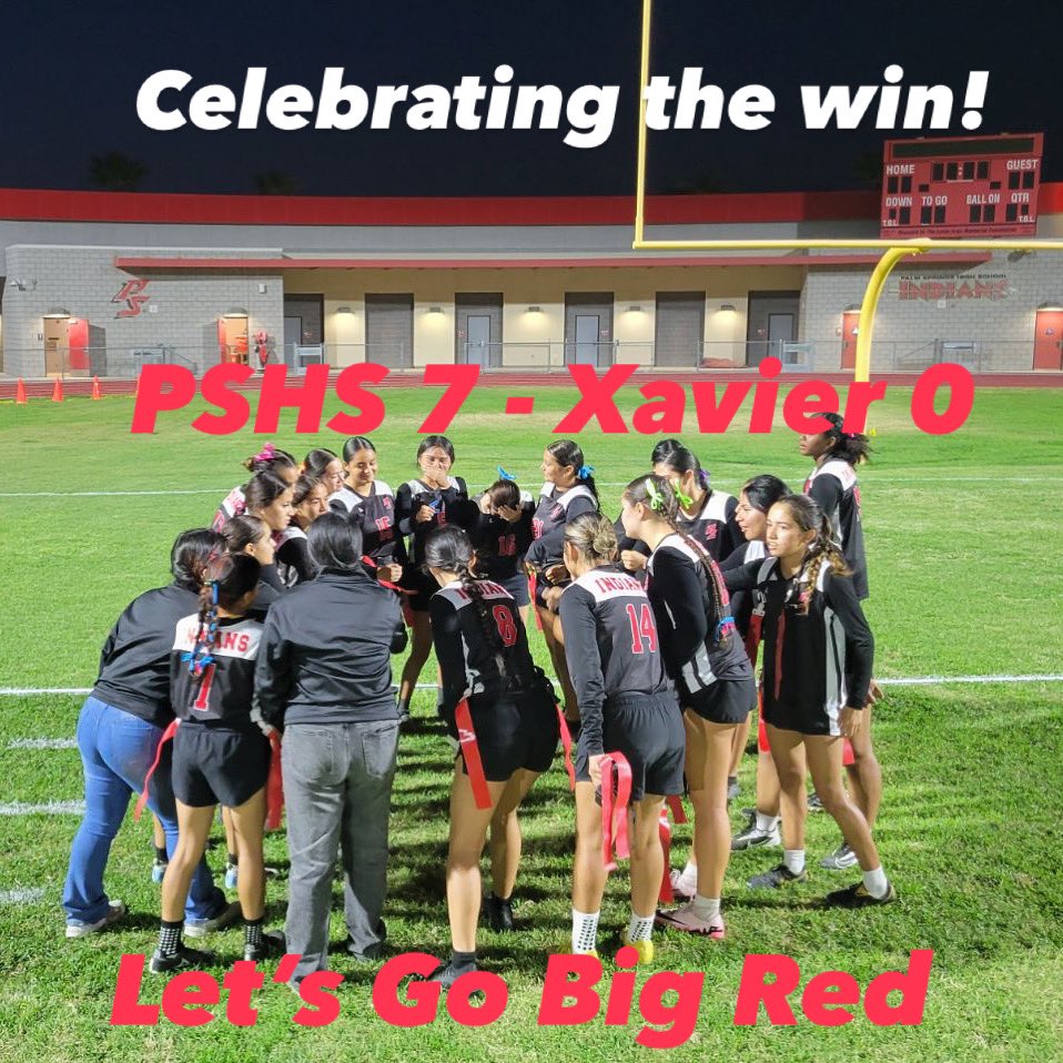 Congrats on the lady’s flag football team on winning their first home game!!
