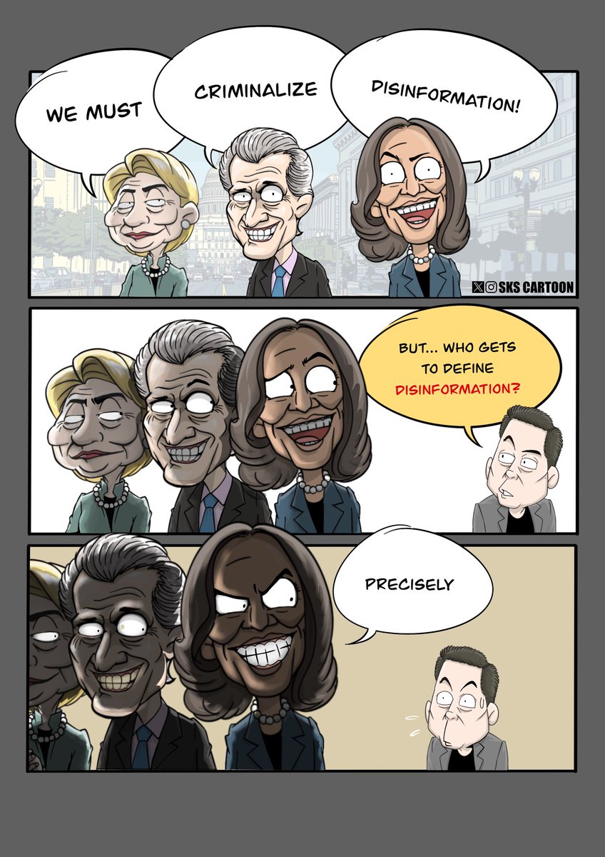 skscartoon's tweet photo. Those who want to ban the truth really just want  the power to define truth.
#FreeSpeech https://t.co/dUHDmKrnPf