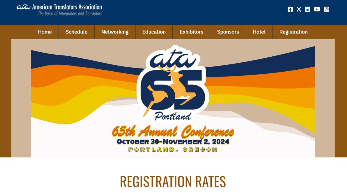 🎉The countdown begins! I'm SO thrilled to speak at this year's <a href="/atanet/">American Translators Association</a> Annual Conference in #Portland, from Oct 30th to Nov 2nd.🤪 I can’t wait to share more details about my session soon. By then: have you registered yet? Don’t miss out—join us! atanet.org/ata65/registra…