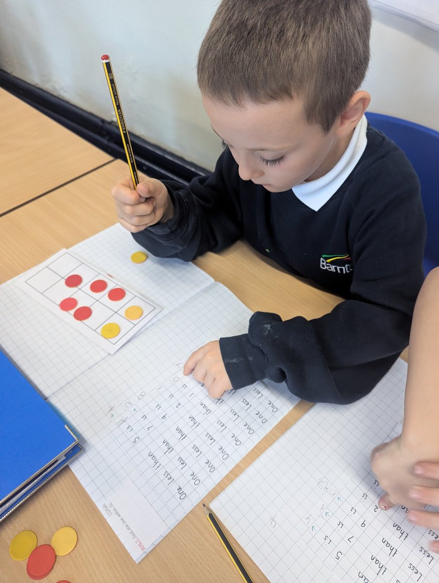 What amazing mathematicians we have in Year One! We used different strategies to find one less than a number within 10. <a href="/BarntonMissR/">Miss Rutter</a>