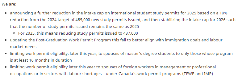 smeurrens's tweet photo. In December 2022 Canada announced that it would expand open spousal work permit eligibility to "improve the emotional well-being, physical health and financial stability of workers by keeping families together." 

Today Canada announced that the expansion will soon end. 

https://t.co/CkY879hXL3

https://t.co/7Whfy0OAts