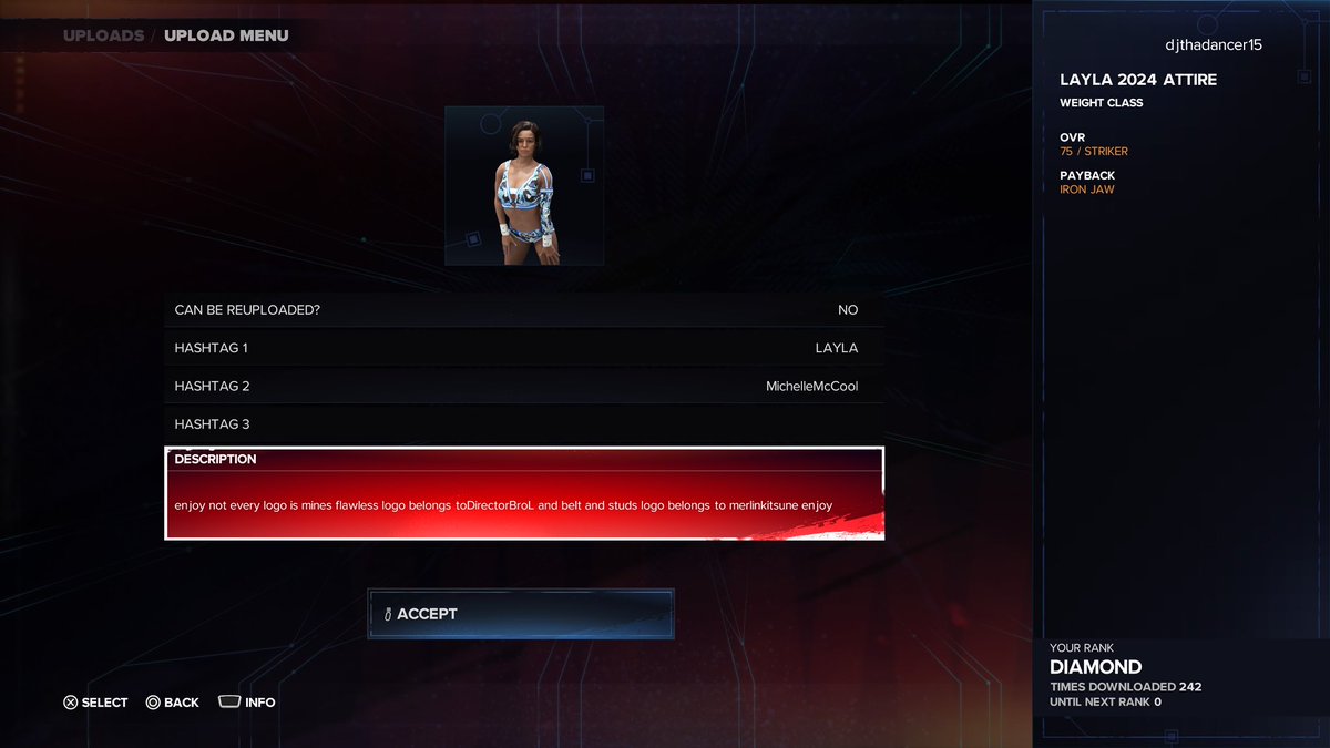 BratY2KDJ2003's tweet image. Uploaded please read description enjoy attire out now!!! #WWE2K24 #laycool #FLAWLESS