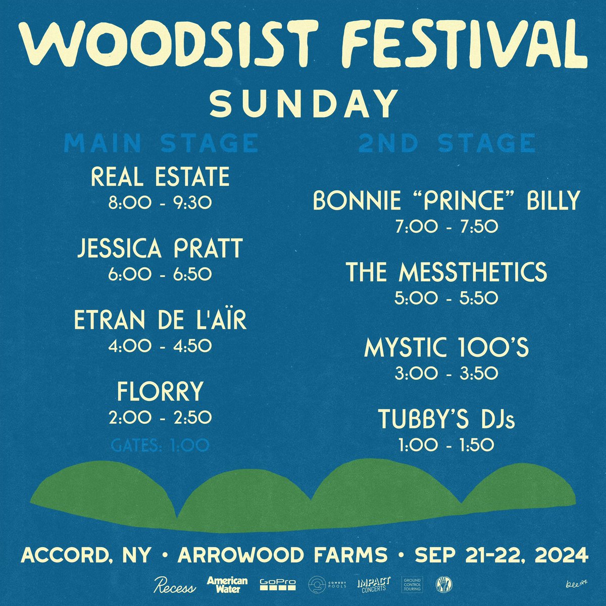 Here are the daily schedules for this weekend. Hope to see you out there! Woodsistfestival.com