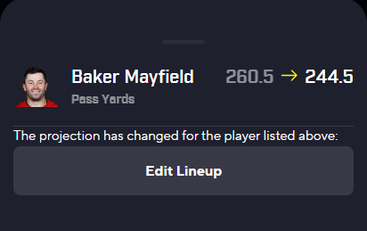 PropsDailycom's tweet image. Our software is constantly scanning the market looking for value on #PrizePicks and #UnderdogFantasy 

PrizePicks opened up Baker&apos;s line at 260.5 when the other books had him at 238.5. Using this, we can lock in value before it bumps.

Find more value at propsdaily.com/optimizer/priz…