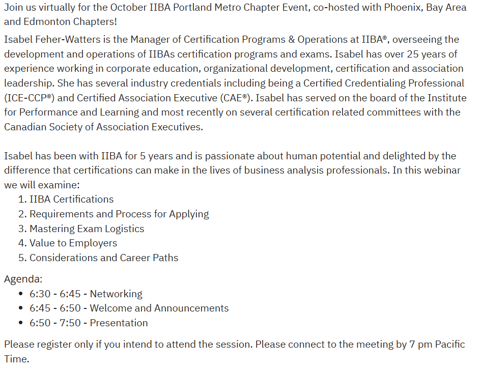 IIBA Edmonton tweet media