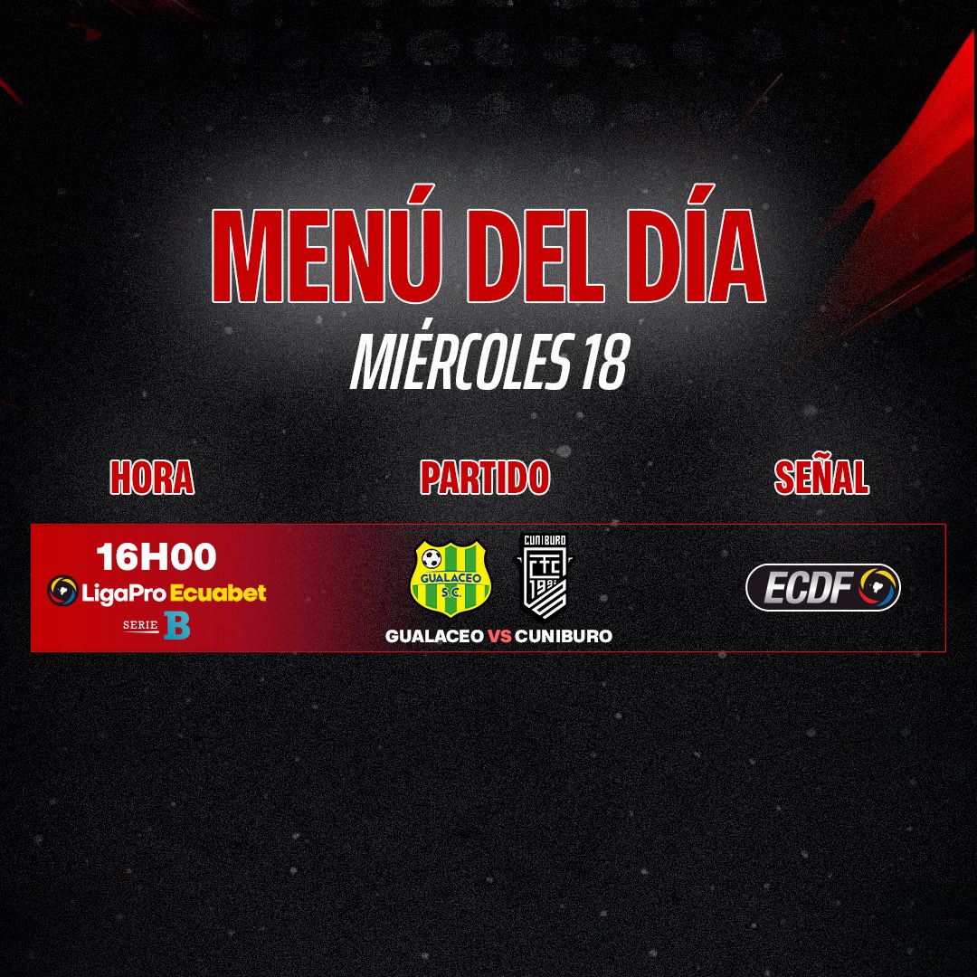 🔥🙌🏼 ¡LA PELEA POR EL ASCENSO ESTÁ AL ROJO VIVO! ⚽️🇪🇨

#GualaceoSC recibe a #CuniburoFC por la fecha 30 de <a href="/ligaproec/">LigaPro</a> Ecuabet Serie B

Contrata ahora 📲
elcanaldelfutbol.com/contratar