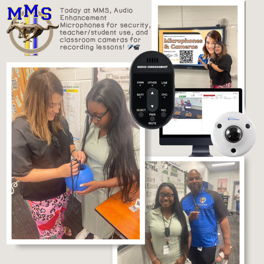 BethanyITC's tweet image. Just wrapped up training on @AudioEnhancement Microphones for security and teacher/student use, along with classroom cameras for recording lessons @Miller_Magnet! 🎤📹 So excited to see how these tools will enhance learning and safety! #ClassroomTech #TeacherTools