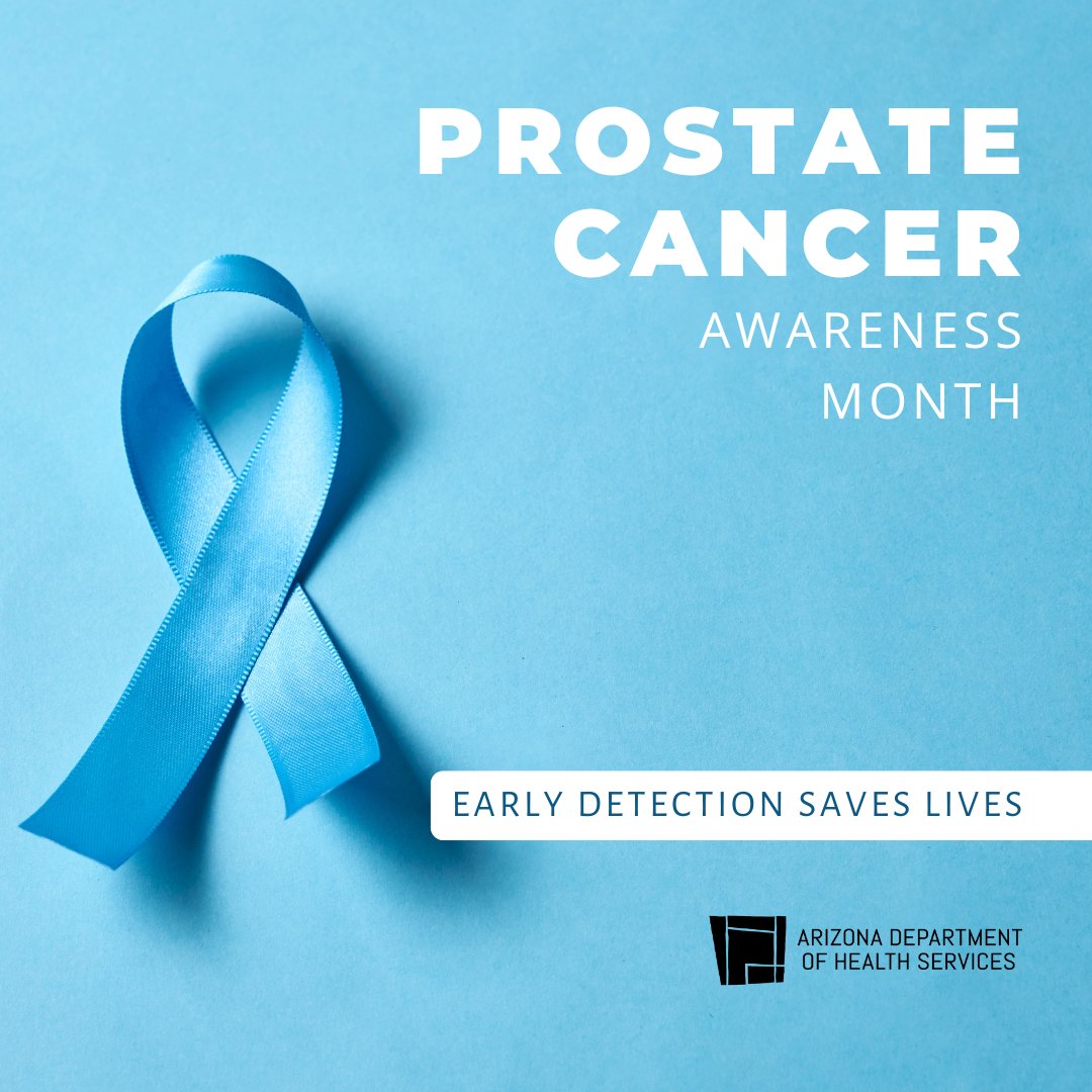 AZDHS's tweet image. September is #ProstateAwarenessMonth

Early detection can save lives. Talk to your doctor about scheduling a screening today!