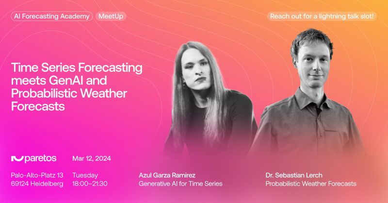 Excited for the next #AIForecastingAcademy: March 12 at paretos HQ in Heidelberg. Get your ticket today to attend in person or join us virtually.

#timeseriesforecasting #forecasting #datascience #ai #meetup