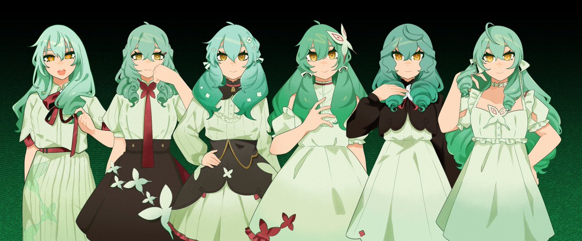 The gals are done!  
Shoutout to <a href="/aPeacefulSin/">Ray ❤️‍🔥 Hedgehog Vtuber</a> for providing assitance 💚! 
 #SpooktoberVNJam