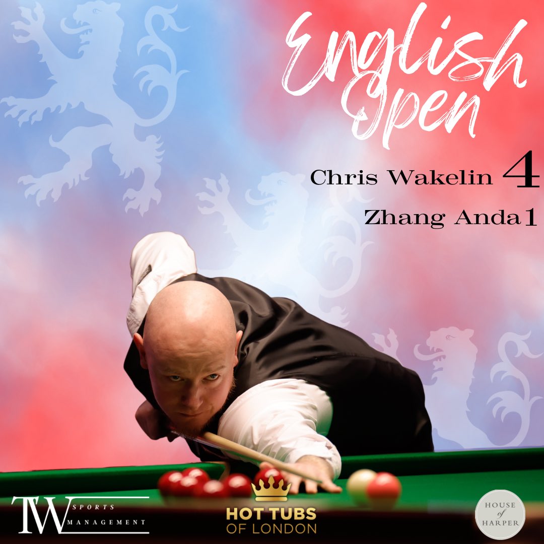 TWSportsManagement (@twsportsmanager) on Twitter photo HUUUGE win for <a href="/chris147ace/">Chris Wakelin</a> as he beats Zhang Anda 4-1. What a performance!
Pang Junxu next ๐๐ป
#snooker #EnglishOpen HUUUGE win for <a href="/chris147ace/">Chris Wakelin</a> as he beats Zhang Anda 4-1. What a performance!
Pang Junxu next ๐๐ป
#snooker #EnglishOpen