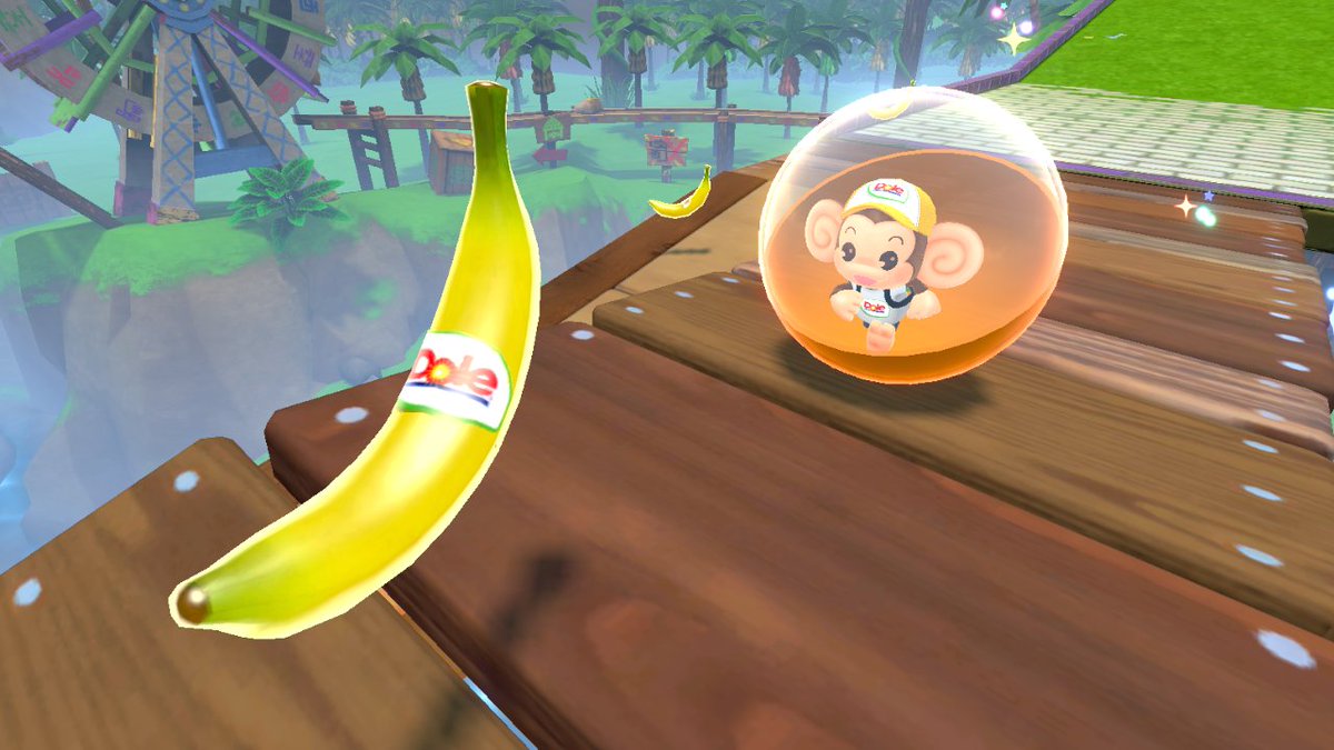 SuperMonkeyBall's tweet photo. We're excited to partner with @DoleTweets to bring a special potassium-packed promotion to Super Monkey Ball Banana Rumble! 🍌

Beginning today, pick up Dole bananas and roll across special stage variations in game! https://t.co/hxayVJ76Oe