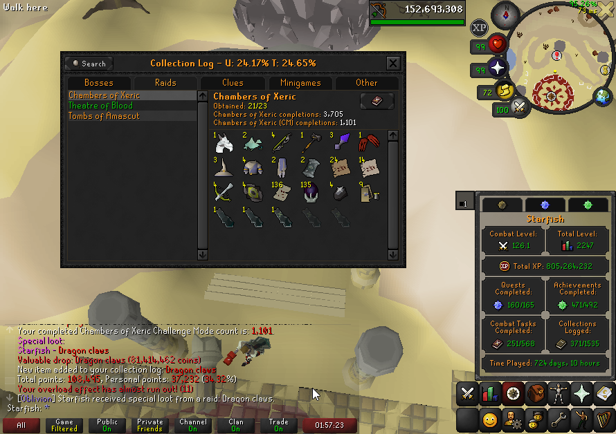 Just need the capes to green log CoX now :)