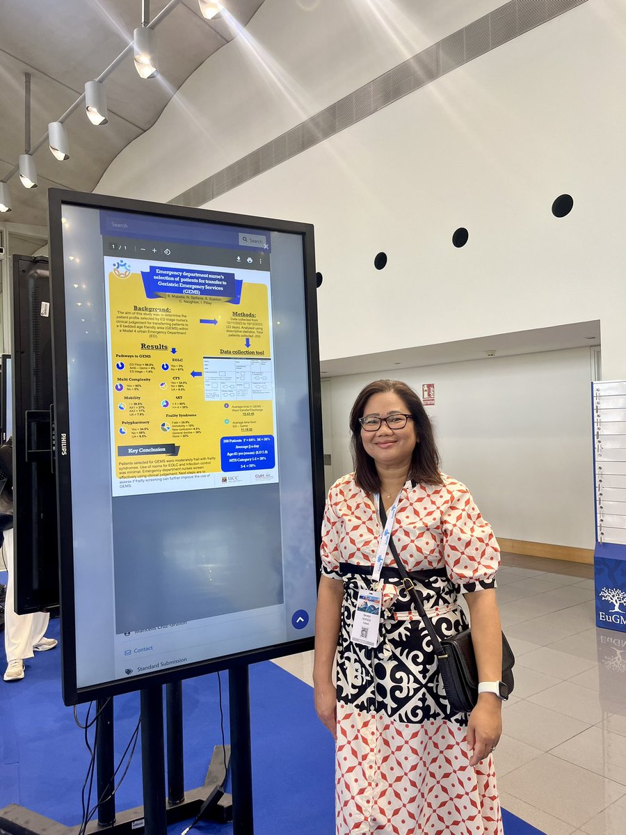 BevelynM. (@brielle2022) on Twitter photo Valencia 🇪🇸 for the <a href="/EuGMSSociety/">EuGMS - European Geriatric Medicine Society</a> congress 2024. Poster presentation on ED triage nurses selection of patients to GEMS using clinical judgement. Exciting first day! <a href="/uccnursmid/">UCC School of Nursing & Midwifery 🌈</a> <a href="/CUH_Cork/">Cork University Hospitals</a> @sswhg_hse Valencia 🇪🇸 for the <a href="/EuGMSSociety/">EuGMS - European Geriatric Medicine Society</a> congress 2024. Poster presentation on ED triage nurses selection of patients to GEMS using clinical judgement. Exciting first day! <a href="/uccnursmid/">UCC School of Nursing & Midwifery 🌈</a> <a href="/CUH_Cork/">Cork University Hospitals</a> @sswhg_hse