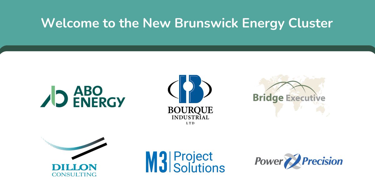NBEnergyCluster's tweet photo. Welcome to the newest members of the New Brunswick Energy Cluster! 👏 We’re growing fast, and with every new member, we’re one step closer to a cleaner, more sustainable future for New Brunswick.  Join us: https://t.co/Udj8Re9hW5 https://t.co/q16qAkAARD