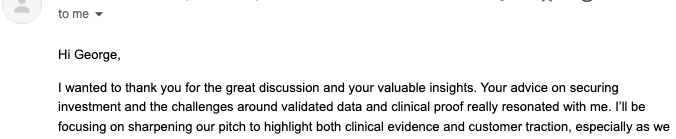 "George". 

I made a great, great impression. Clearly.