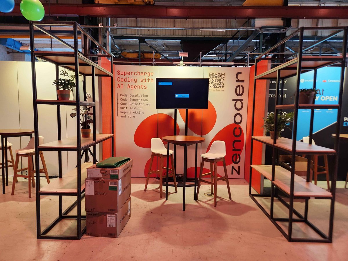 zencoderai's tweet image. Our booth is ready to rock #PDAmsterdam2024! 🙌 Swing by to see how AI Agents can supercharge your coding with code completion, generation, refactoring, and more! 💡💻
Ready to take your coding game to the next level? Come say hi! 👋

#Zencoderai #Python #codingagent