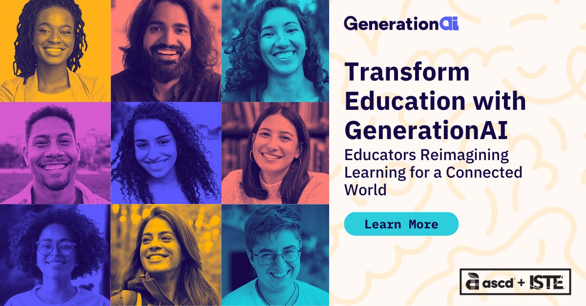 ISTE (@isteofficial) on Twitter photo The GenerationAI movement has launched! 🚀 Led by ISTE+<a href="/ASCD/">ASCD</a> and backed by <a href="/CenterBlackEd/">Center for Black Educator Development</a>, <a href="/csteachersorg/">CS Teachers Association (CSTA)</a>, #Indigitize, @latinos4ed, <a href="/NEAToday/">NEA</a>, and #Playlab, with unwavering support from <a href="/Googleorg/">Google.org</a>, this initiative is designed to help educators embrace AI as a tool for enhancing The GenerationAI movement has launched! 🚀 Led by ISTE+<a href="/ASCD/">ASCD</a> and backed by <a href="/CenterBlackEd/">Center for Black Educator Development</a>, <a href="/csteachersorg/">CS Teachers Association (CSTA)</a>, #Indigitize, @latinos4ed, <a href="/NEAToday/">NEA</a>, and #Playlab, with unwavering support from <a href="/Googleorg/">Google.org</a>, this initiative is designed to help educators embrace AI as a tool for enhancing