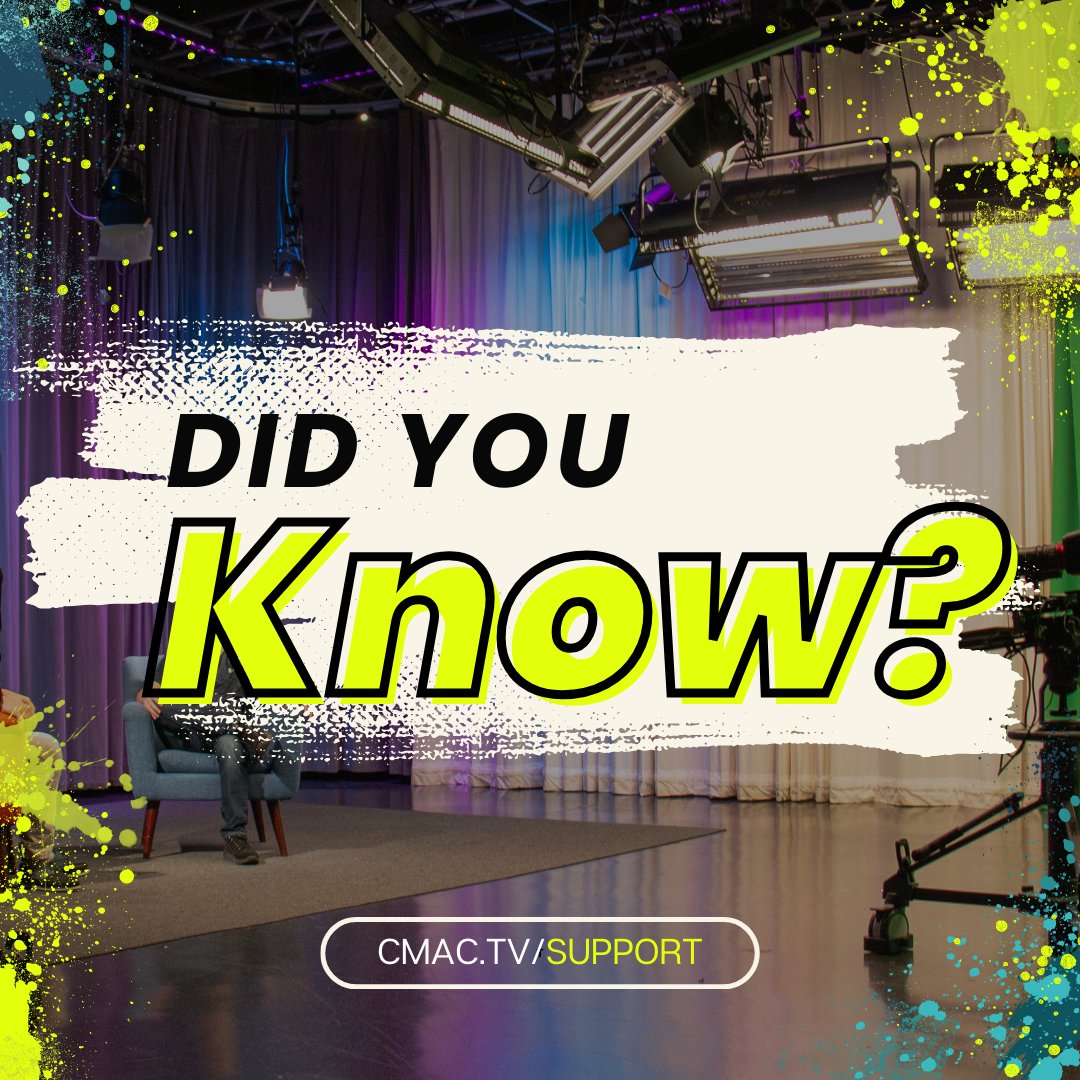 CMACTV's tweet image. We&apos;ve had an average of 530 active members each year since opening our doors in April 2013. That means 530 unique voices are amplified through community media every year! Your support keeps us going. Donate today: cmac.tv/support

#SupportCommunityMedia #ShareYourStories