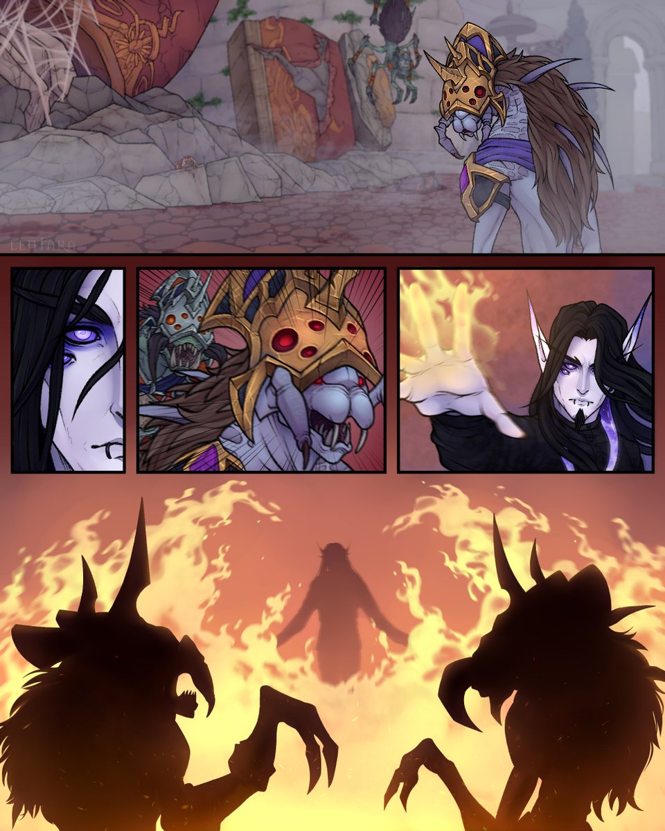 Lentara_art's tweet photo. After 2.5 weeks of daily work I finally finished the page. It was my attempt to get out of my comfort zone. The result of this battle in Dalaran will be depicted in one picture next time, I can't afford to spend another 2 weeks on this😅
#worldofwarcraft #warcraft #dalaran https://t.co/Xf55wqFTUK