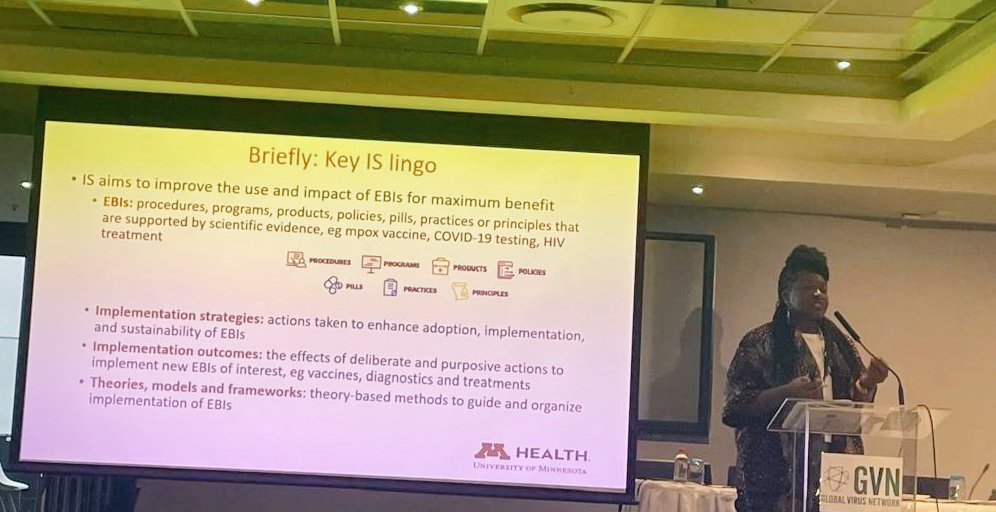 NASAdoc's tweet image. My turn! I was happy to bring some #impsci to @GlobalVirusNews with my talk "Implementation Science: Translating (Bench) Evidence into Rapid Action for Successful Pandemic Responses."