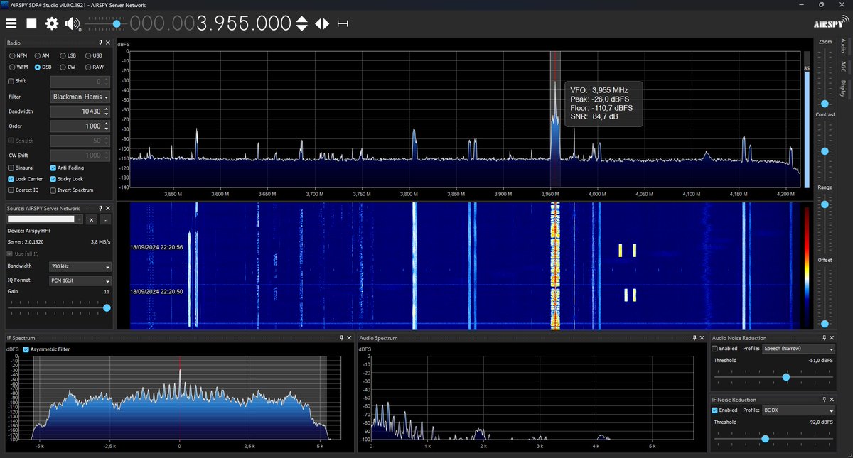 lambdaprog's tweet image. Crazy SNRs can be achieved with the copper scrap #YouLoop and the #airspy HF+.