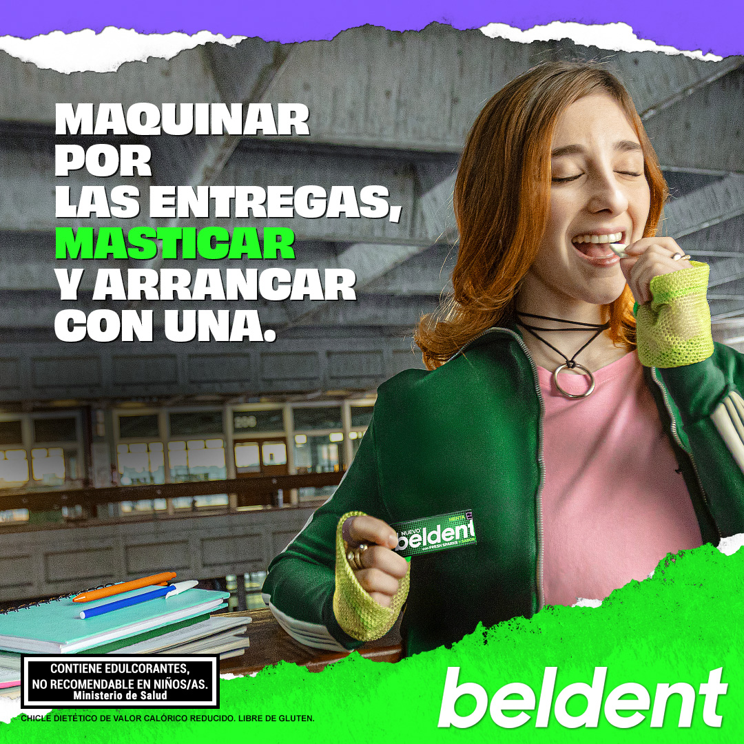beldentarg's tweet image. Si morder la lapicera es tu ritual, estás para masticar un Beldent y arrancar.​

#MásMasticásMenosMaquinás #Beldent