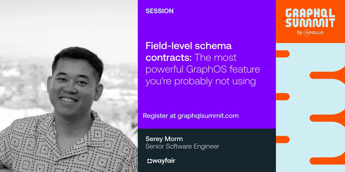 Are you using field-level schema contracts to their fullest potential? 

Join Serey Morm from <a href="/WayFair/">Wayfair.com</a> at #GraphQLSummit on October 8-10 to learn how they enable a single supergraph to meet the needs of many different types of users! ➡️ graphqlsummit.com