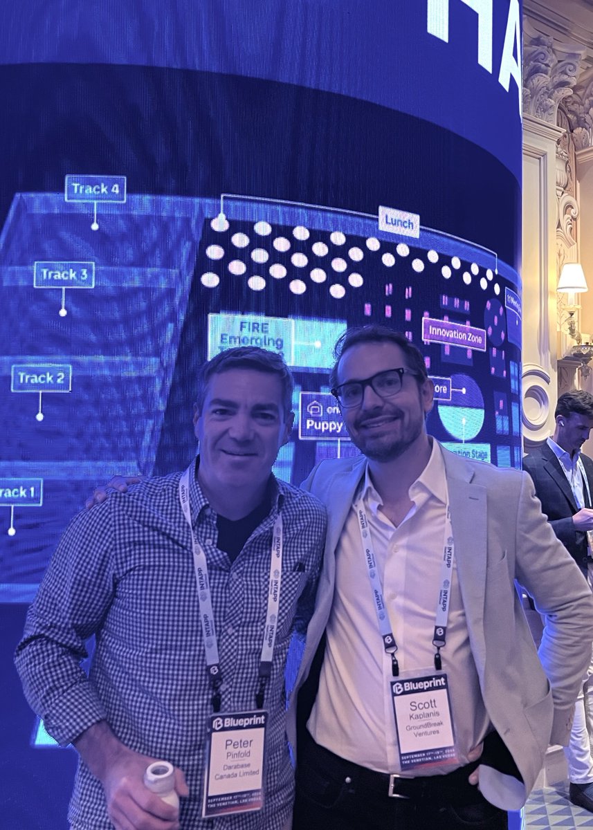 Peter Pinfold from <a href="/DarabaseCo/">Darabase</a> and Scott Kapanlis from <a href="/GroundBreakVC/">GroundBreak Ventures</a> are at <a href="/goblueprint/">Blueprint</a> in Las Vegas! If you're around, come and say "Hi" and learn more about how AR advertising and technology can benefit your property #RealEstate #AR
