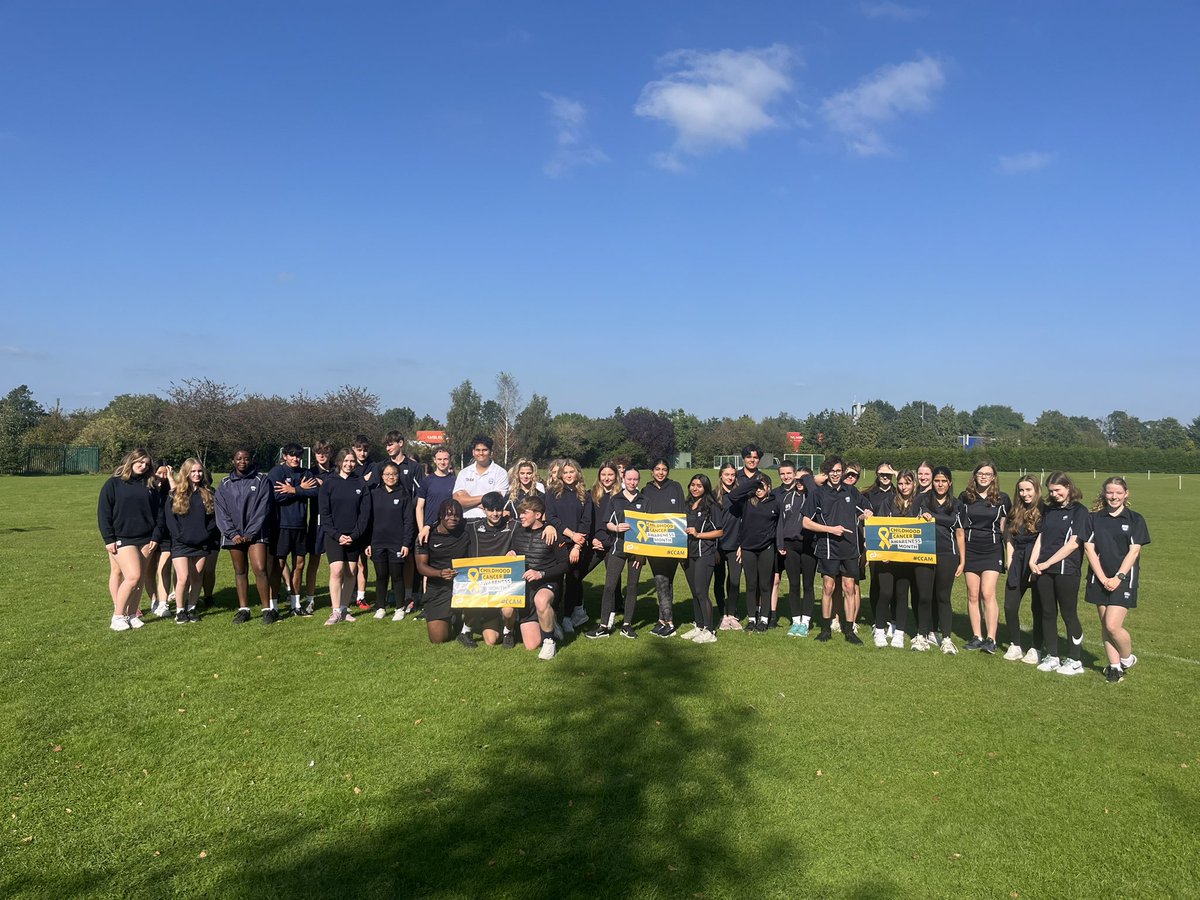 SGSPEDept's tweet photo. And to finish we had a great turn out from #SGSYear11 & #SGSSixthForm! Big shout out to Nick, Callum, Nayan & Louis who all ran 5km!! Proud of you all! #SGSDifference #SGSRespect #ChildhoodCancerAwarenessMonth @ChildhoodCancer https://t.co/3poBU6RBPR