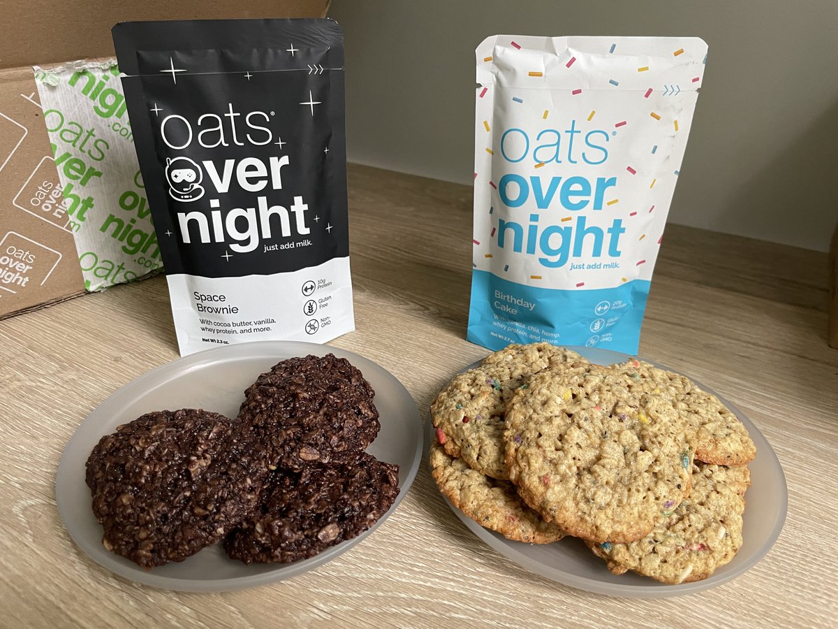Holy oats—thanks for the drop, <a href="/oatsovernight/">Oats Overnight</a>! Naturally the first thing I did was see if I could make cookies with them. 

I can. They’re delicious. 10/10