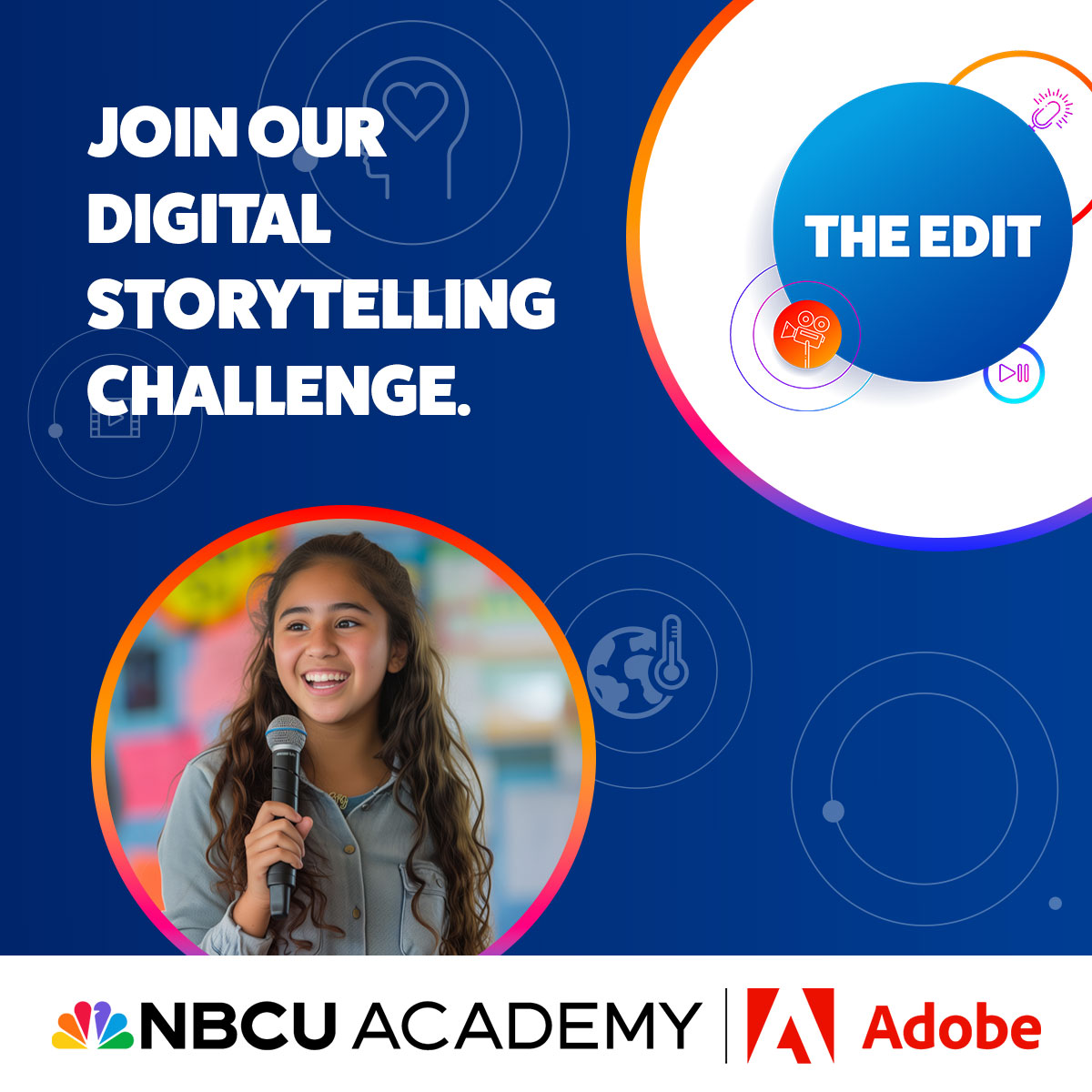 ૮ℓαµ∂เσ ƶαѵαℓα ʝ૨. (@claudiozavalajr) on Twitter photo 📣 Hey friends! 📣
Build your students' critical communication skills with The Edit, a digital storytelling challenge from <a href="/NBCUAcademy/">NBCU Academy</a> and <a href="/Adobe/">Adobe</a> with a chance to win exciting prizes!
Register ➡️ nbcuacademy.com/the-edit/
#AdobeForEdu <a href="/AdobeForEdu/">Adobe For Education</a> 📣 Hey friends! 📣
Build your students' critical communication skills with The Edit, a digital storytelling challenge from <a href="/NBCUAcademy/">NBCU Academy</a> and <a href="/Adobe/">Adobe</a> with a chance to win exciting prizes!
Register ➡️ nbcuacademy.com/the-edit/
#AdobeForEdu <a href="/AdobeForEdu/">Adobe For Education</a>