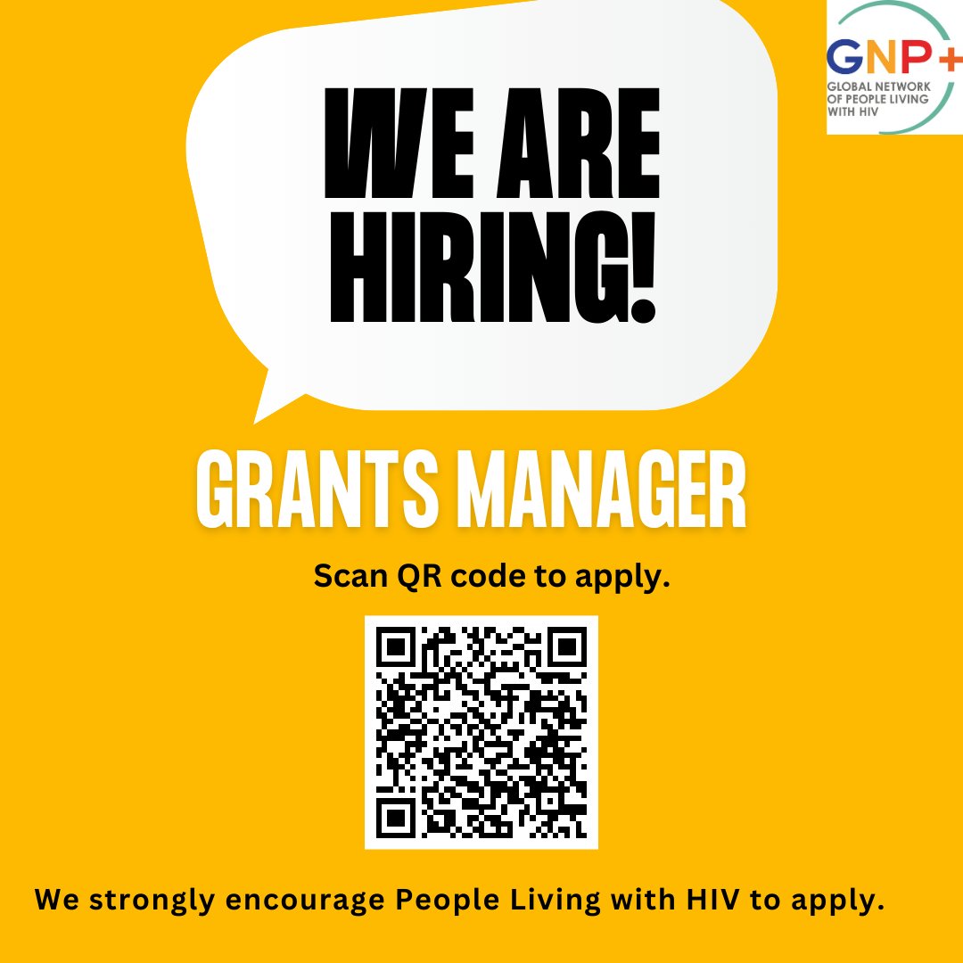 📢 <a href="/gnpplus/">GNP+</a> is looking for a Grants Manager: Based within the Grants Unit, the Grant Manager will work across various grants within GNP+ designed to contribute to a world where every person living with #HIV enjoys their right to a healthy and dignified life, free from #stigma and