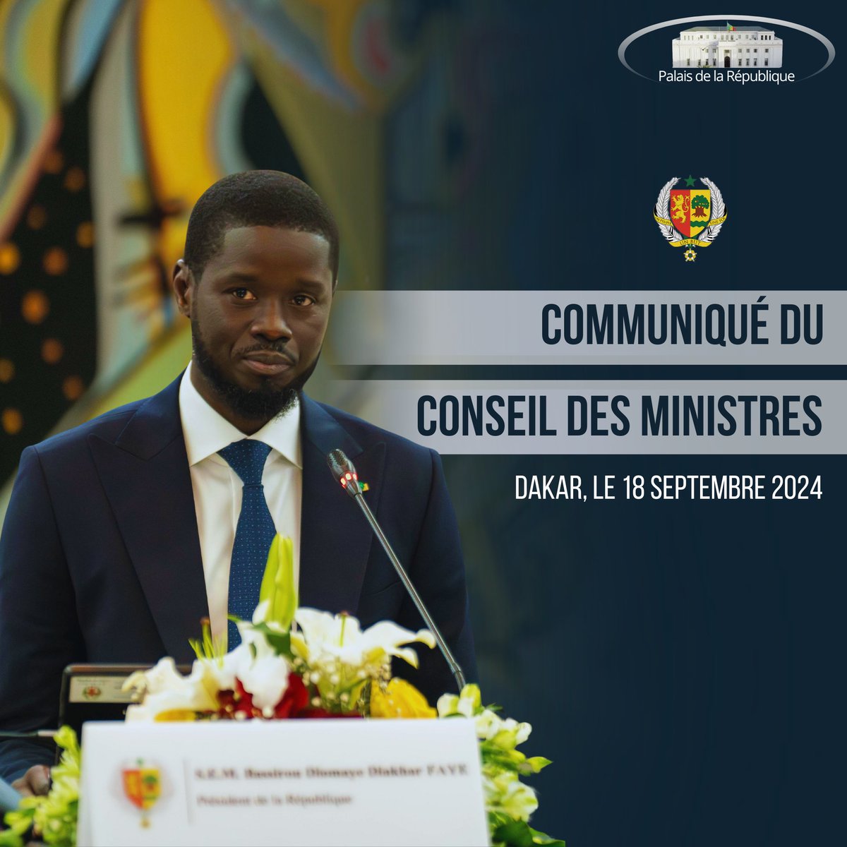 PR_Senegal's tweet image. Le Chef de l’Etat a évoqué les inondations et l’assistance de l’Etat aux sinistrés. Il a demandé au Gouvernement de prendre toutes les mesures urgentes en vue d’organiser les secours et de déployer la solidarité nationale auprès des populations sinistrées. urls.fr/r9xueR