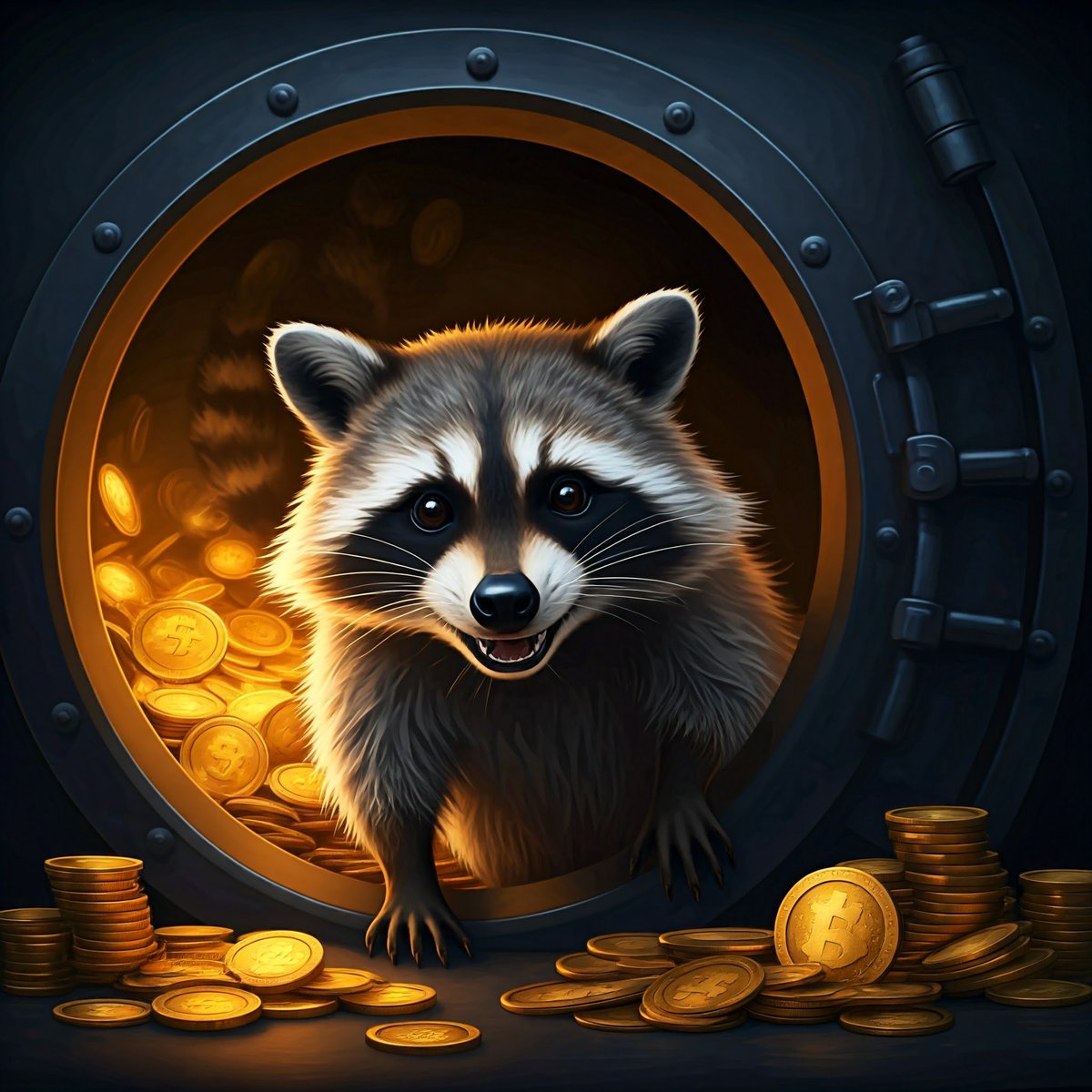 roockytoken's tweet photo. Caught in the act! Roocky’s on the move with the digital loot #MEMECOİNS #Solana #SolanaProjects #memecoinonsolana #cryptocurrency #Crypto https://t.co/SPZWOgTUVh