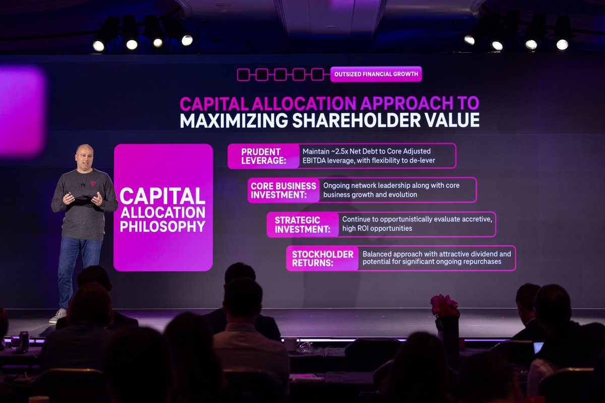 .<a href="/TMobile/">T-Mobile</a> 2024 Capital Markets Day means a new era for $TMUS with EVEN MORE value creation!

3 Big Takeaways:

📝 FIVE KEY DIFFERENTIATORS: Extending Network Leadership, Transformative Customer Experiences, Profitable Share Taking, Leading Broadband Growth, and Growing New