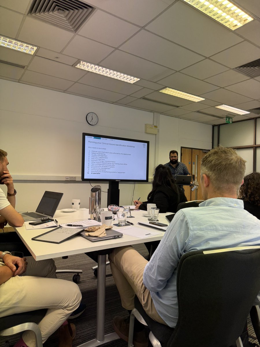 Interesting course today, Clinical Risk Management in AI. It’s fair to say there are many unknowns and risks, we may be a while away in maximising AI in healthcare but conversations with peers and learning how to safely navigate the landscape is a step in the right direction