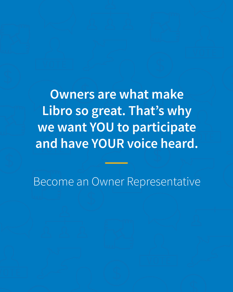 LibroCU's tweet photo. Become a Libro Owner Representative! 🤩 This is a leadership opportunity that will connect you to your community and help influence the future of Libro. Nominations are open now until October 31. Learn more at: https://t.co/8ml3AXZu93 #BeLibro #Leadership #Governance #LibroCU https://t.co/tcJVSQyT2z