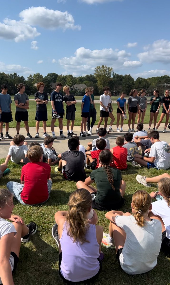 Hart XC had some amazing leaders walk across the street from Stoney Creek High School to promote the XC program! #LeadWithHart <a href="/RCSHartMS/">RCS Hart MS</a>
