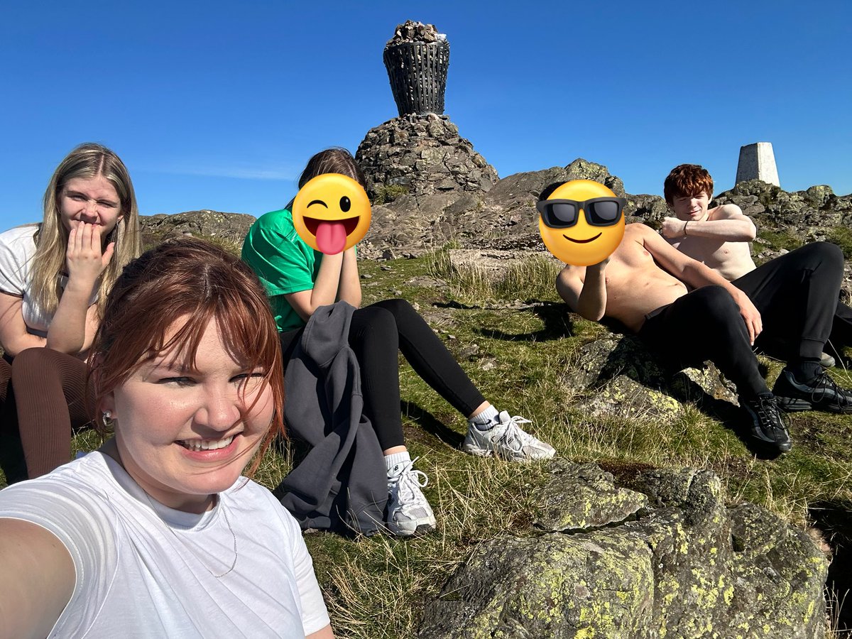 Proud as punch of this lot today ! 
Climbing Dumyat ⛰️

They showed really team work encouraging one another to make it to the top👏💜

Look at these views🥰